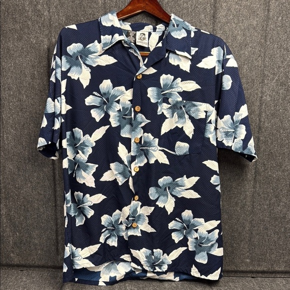 kennington Other - Kennington Casual Blue and White Floral Button Down Shirt